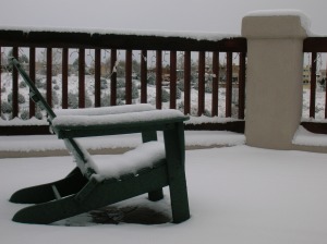 a white blanket on the porch